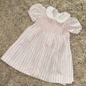 Vintage Pink Striped Kids Dress (Paris Printemps)
